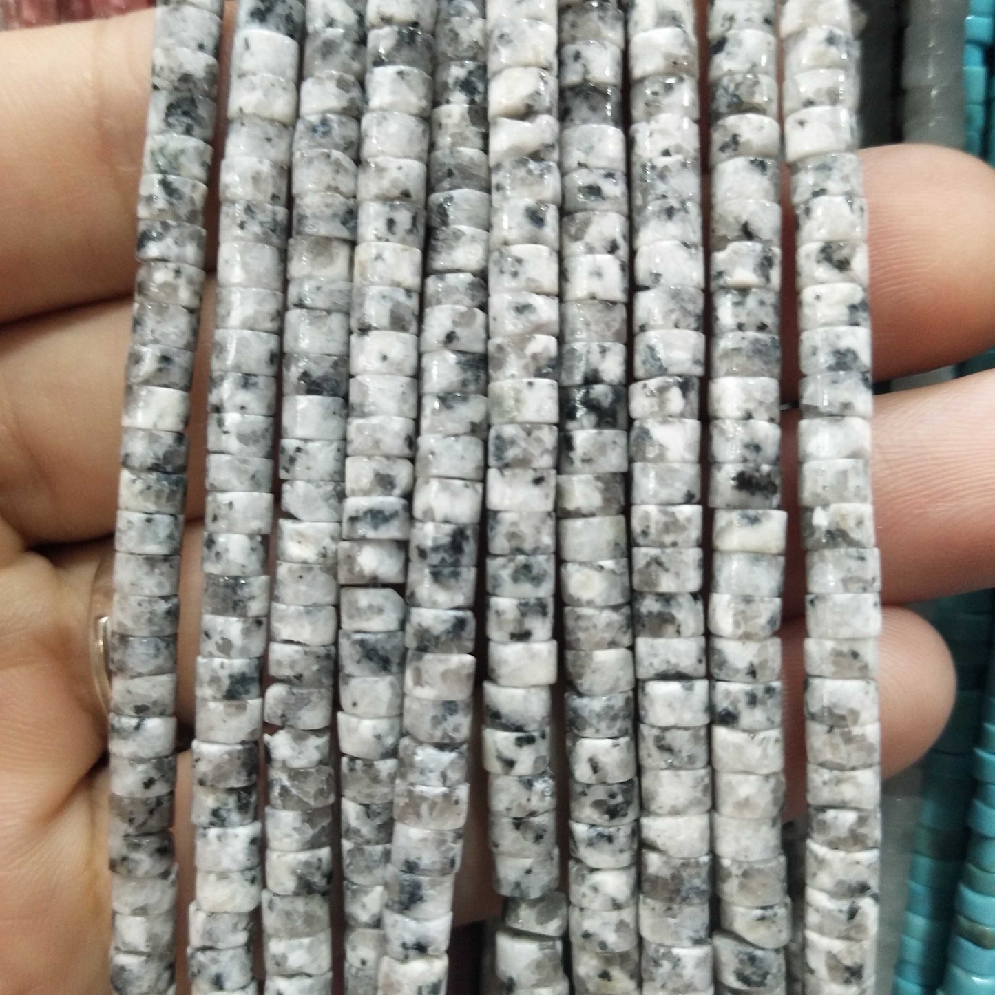 Turquoises Agates Jades Spacer Flat Round Natural Stone
