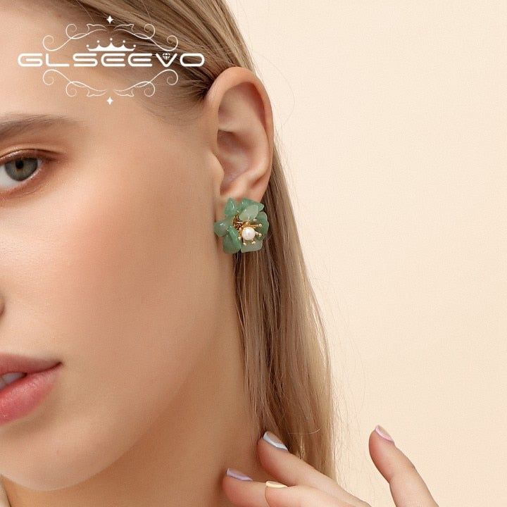 GLSEEVO Natural Pearl Natural Stone Fine Jewelry