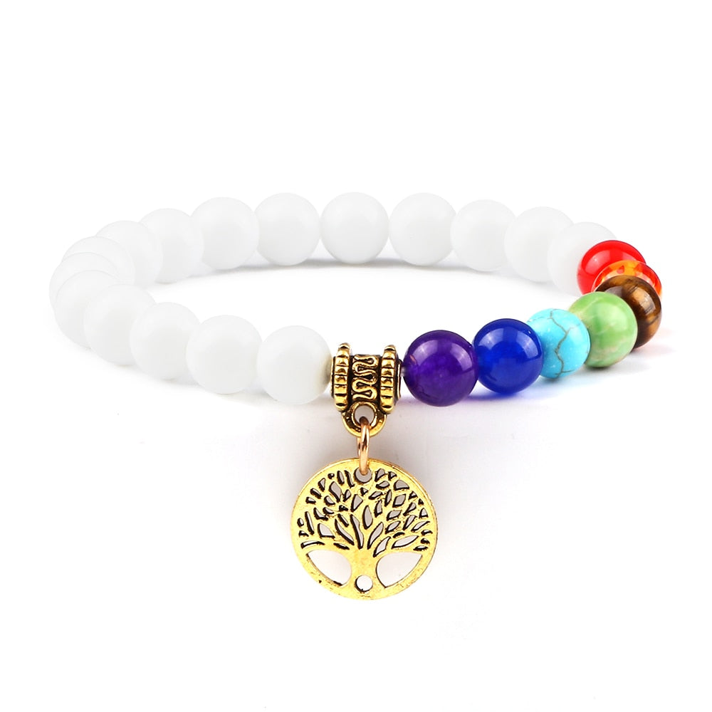 7 Chakra Life Tree Bracelets Natural Stone Healing
