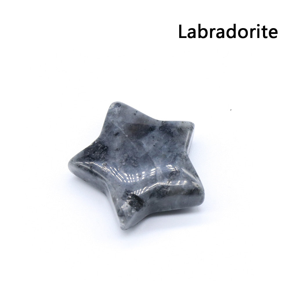 Pentagram Statue Rose Quartz Amethyst Healing Crystal