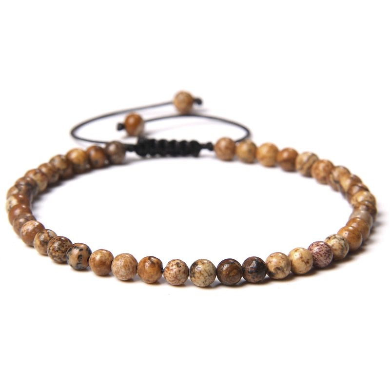 Vintage Natural Stone Bracelet Men Chakras Beads
