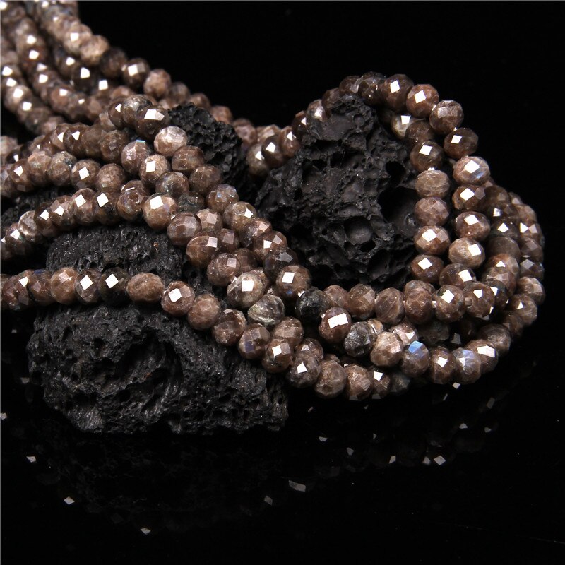 Green Jades Stone Beads Rondelle Flat Loose