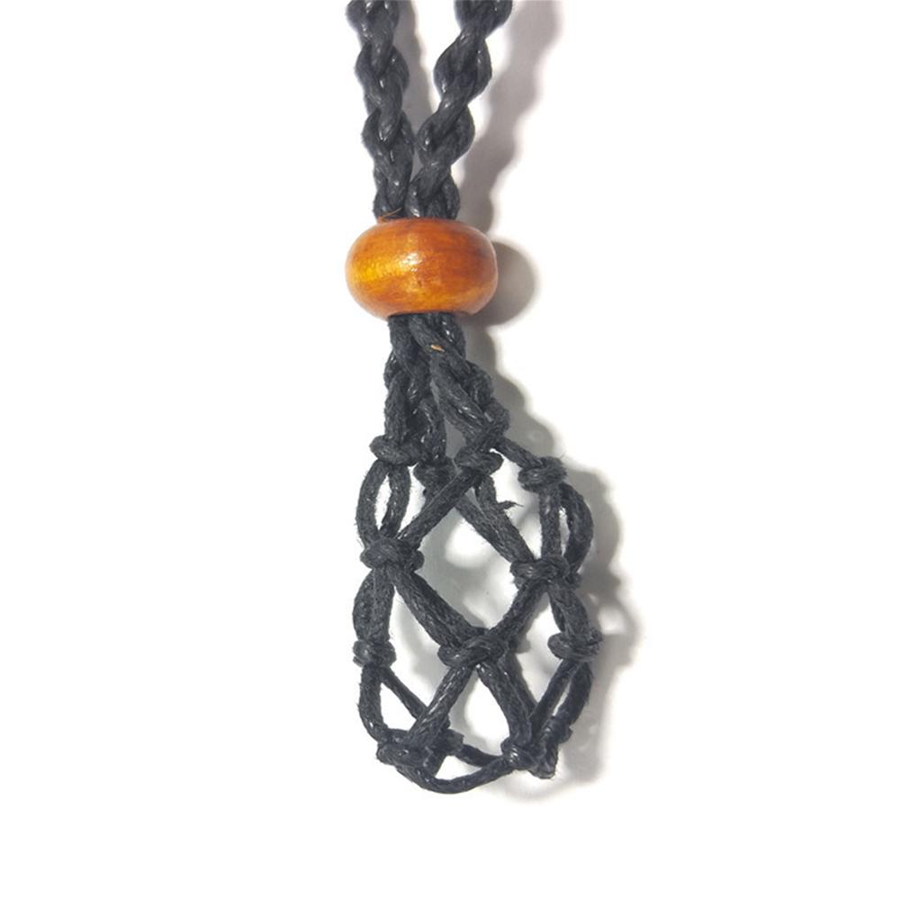 Cord Empty Stone Holder Natural Quartz Crystal Raw Stone