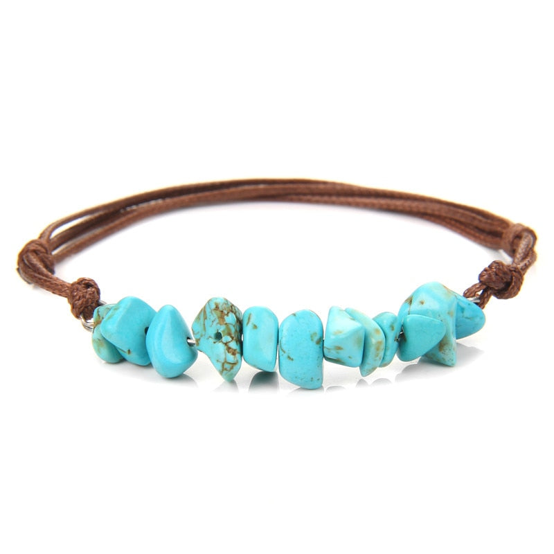 Irregular Natural Crystals Chakras Stone Bracelet