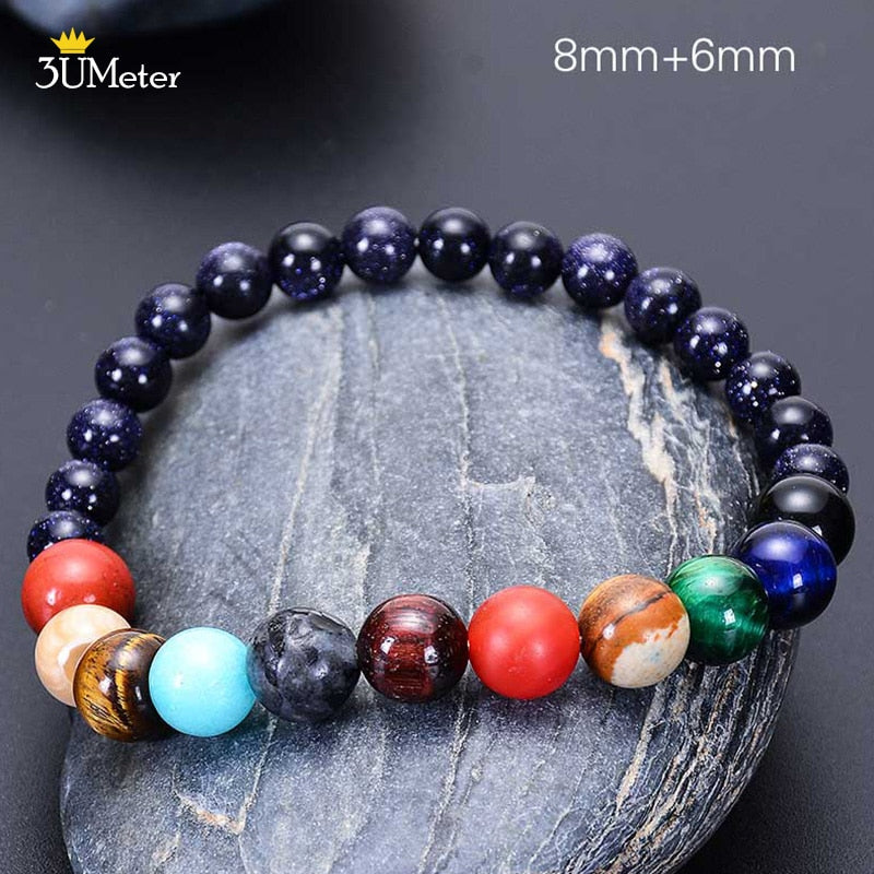 The Eight Planets Bracelets Natural Stone Beads