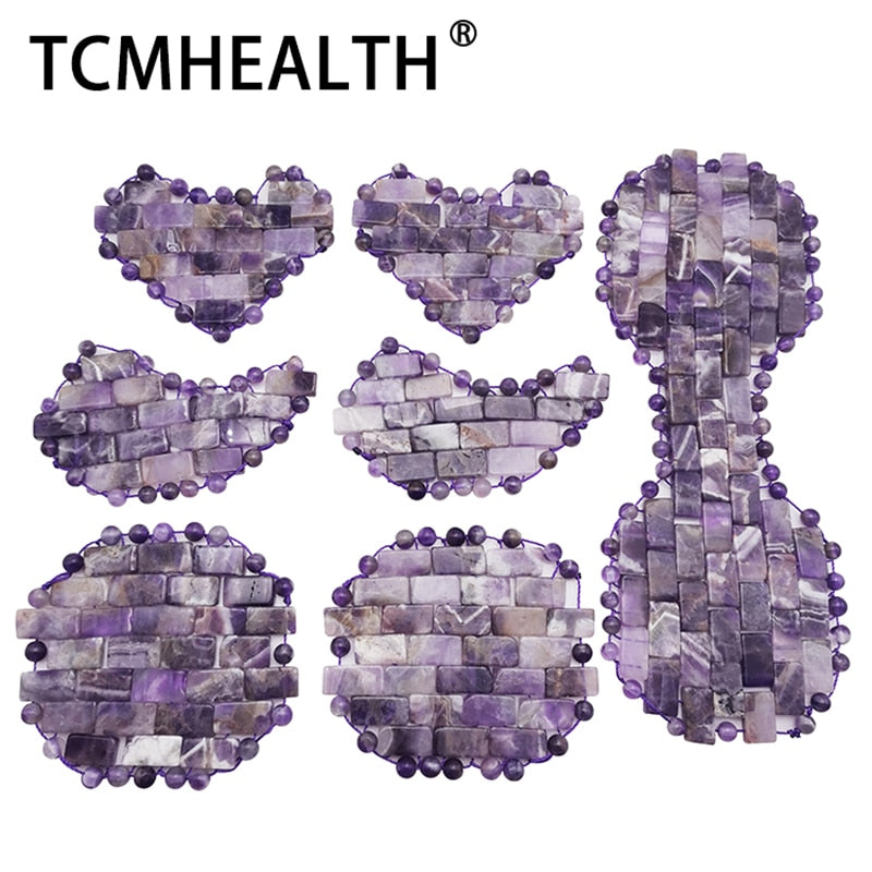 Heart Shape Jade Eye Mask Amethyst Facial Massager