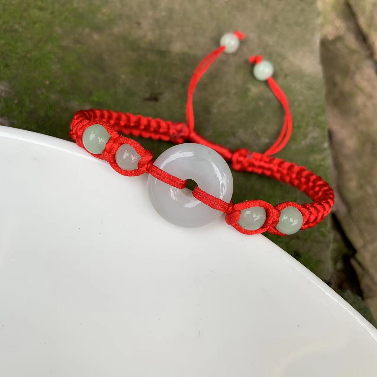 Natural Myanmar Jade Bracelet Jewelry Unisex Green