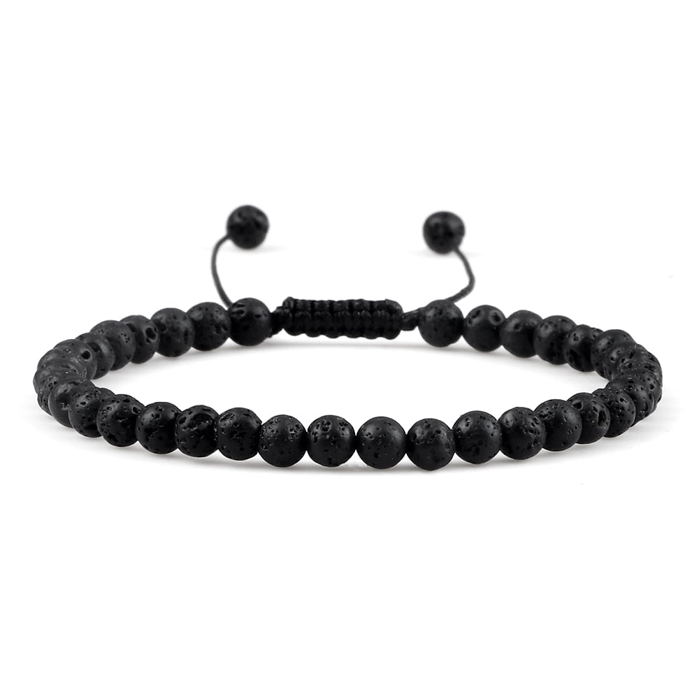 Chakra Beads Bracelet Mini Natural Stone Lava