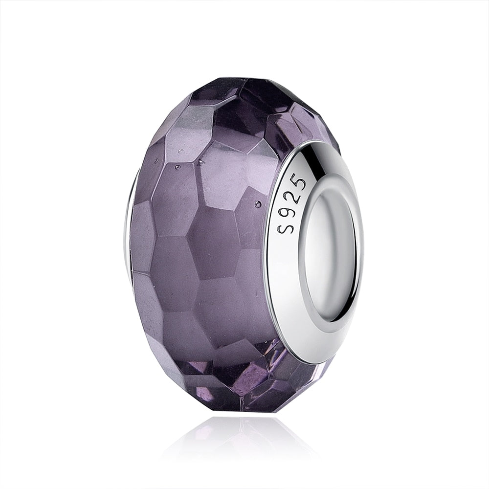 Sterling Silver Glass Bead Wood Stone Murano Flower