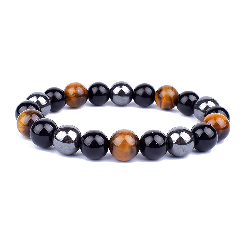 Tiger Eye Obsidian Hematite Beads Bracelets Magnetic