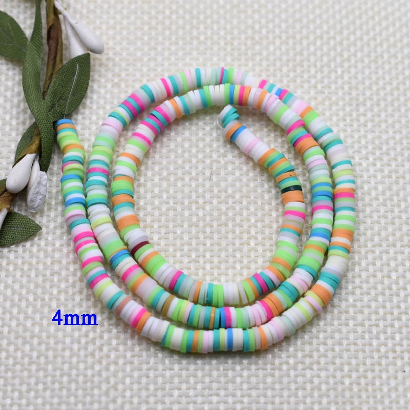 Flat Round Handmade Round Polymer Clay Chip