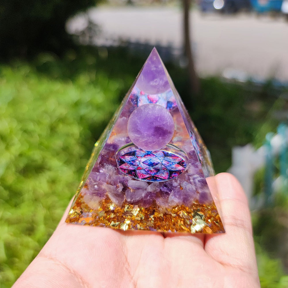 Orgonite Pyramid Crystals Natural Stone Orgone