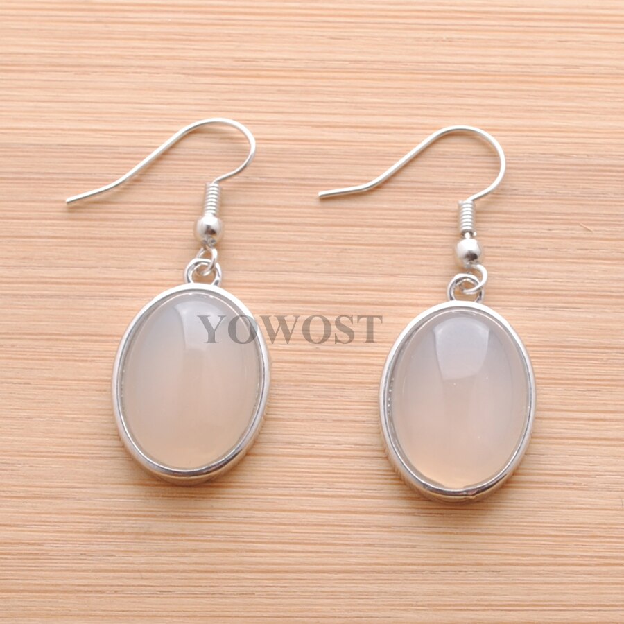 1 Pairs Natural Stone Dangle Earrings Beads