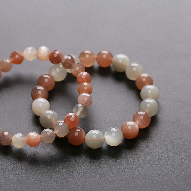 Colorful Moonstone Beads Bracelets Women Elegant