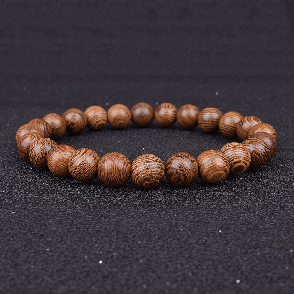 Wood Beads Bracelets Men Ethic Meditation