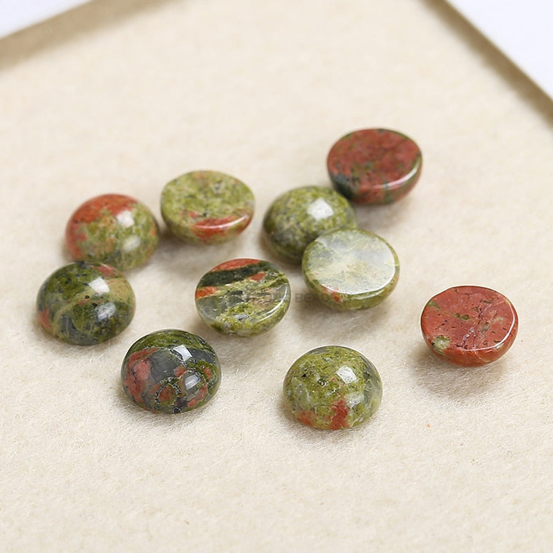 Flat Back Gemstone Mix Colors Natural Stone Cab