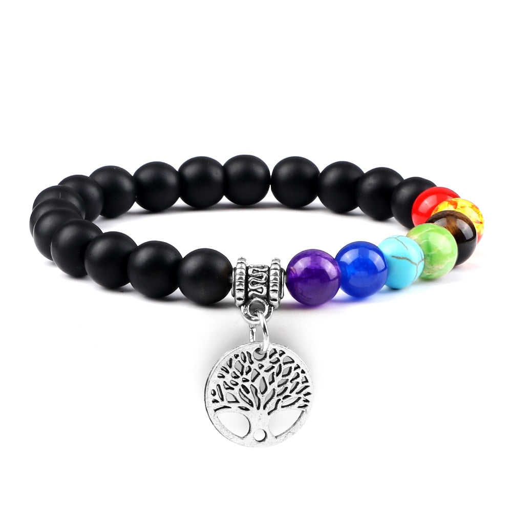 7 Chakra Life Tree Bracelets Natural Stone Healing