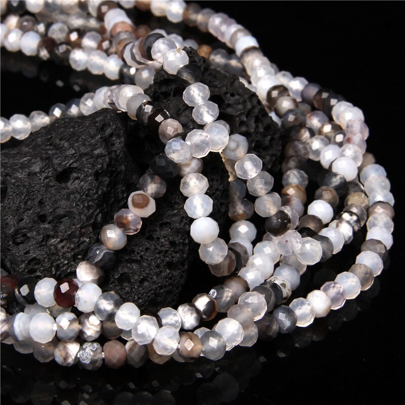 Green Jades Stone Beads Rondelle Flat Loose