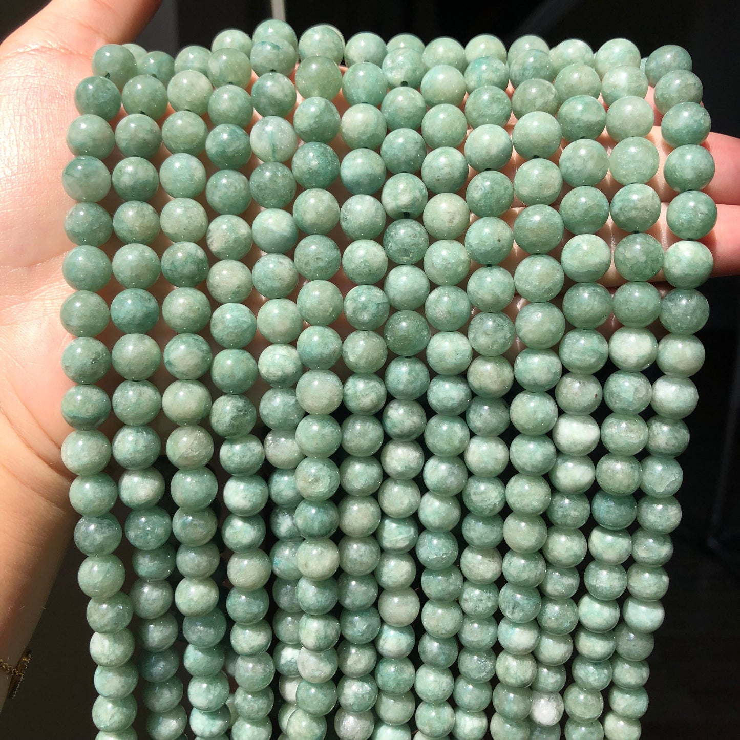 Natural Stone Beads Green Burmese Persian Jades
