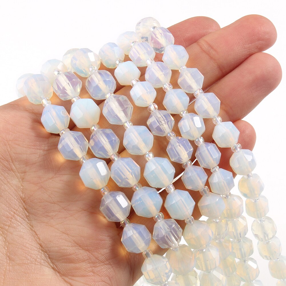 Natural Stone Beads Jades Crystal Faceted Sharp