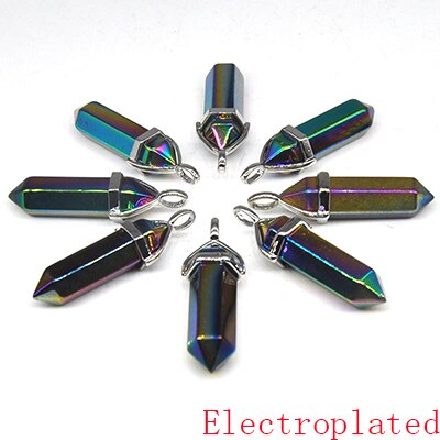 Natural Stone Hexagonal Quartz Pendulum Column Crystal