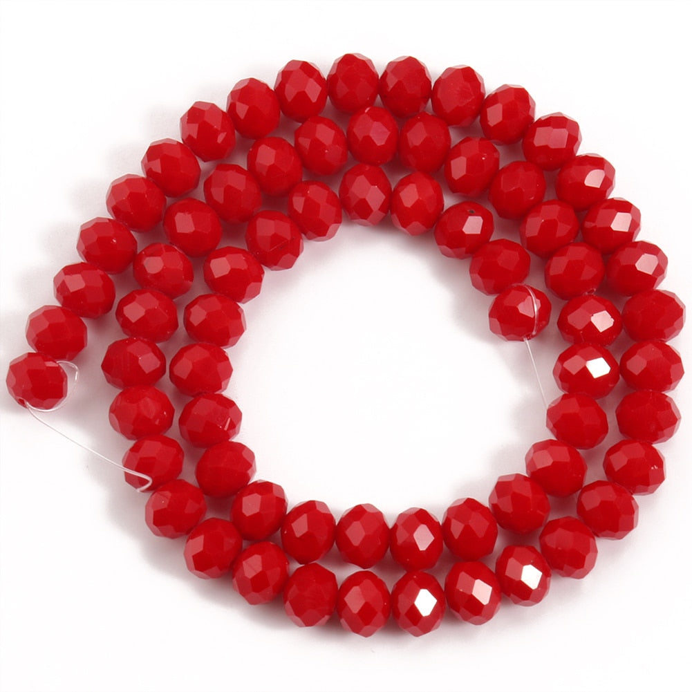 Multicolor Czech Glass Jades Beads Faceted