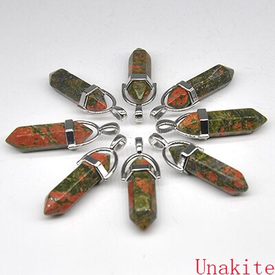 Natural Stone Hexagonal Quartz Pendulum Column Crystal
