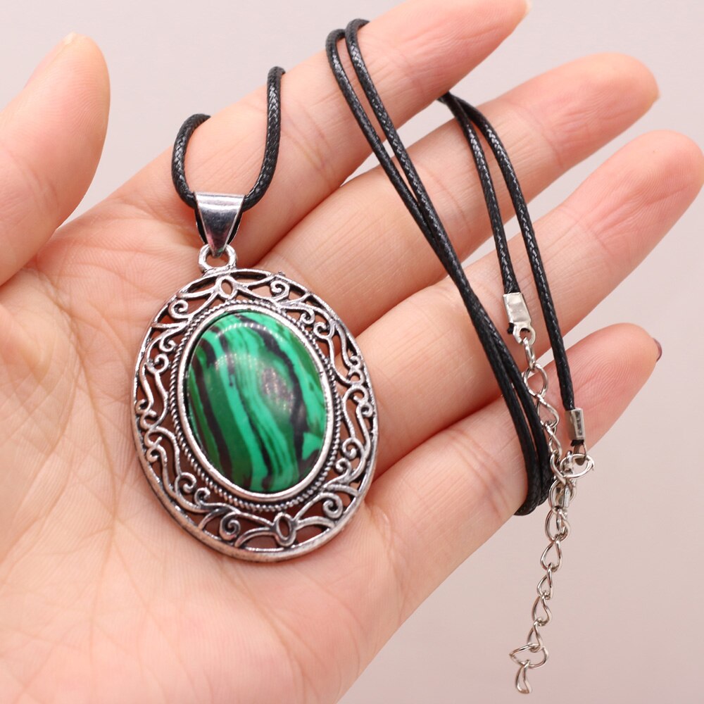 Natural Stone Necklace Water Drop Crystal