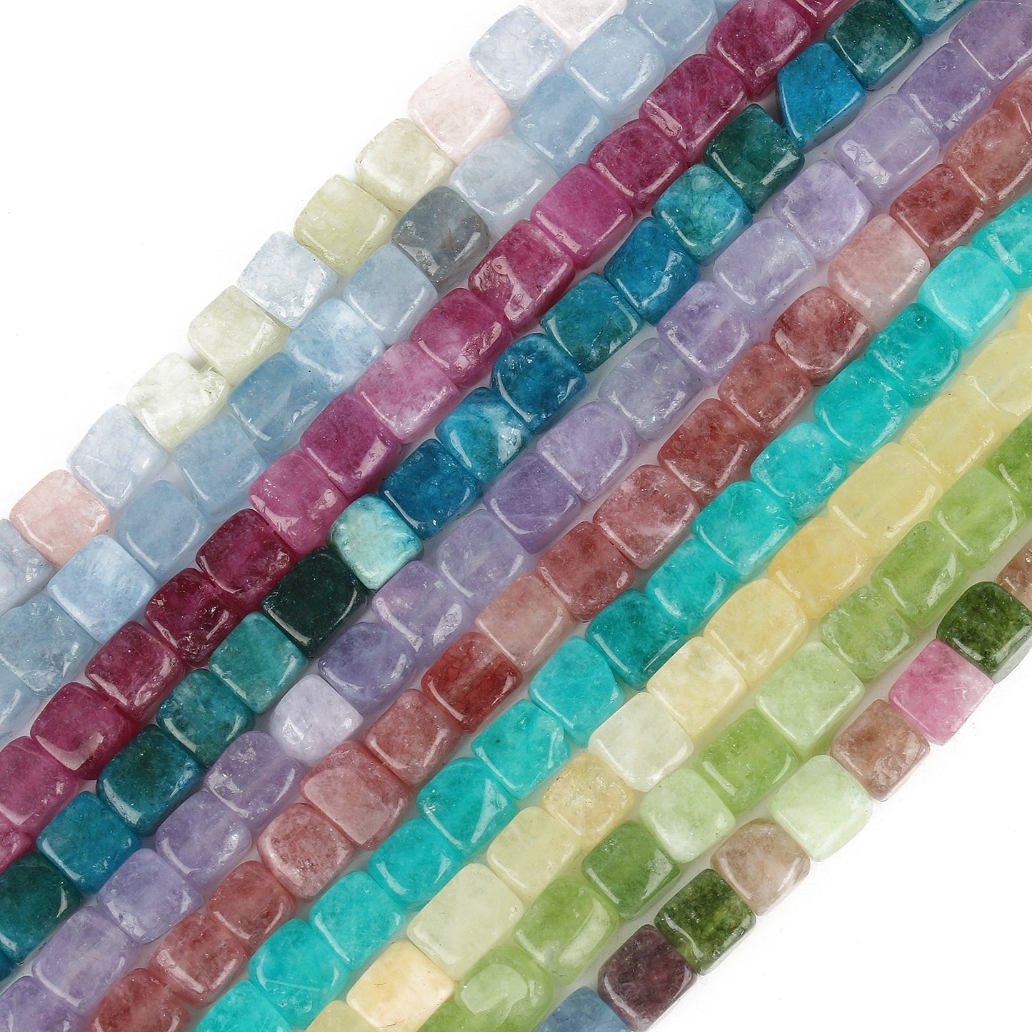 Natural Stone Square Beads Amazonite Amethyst