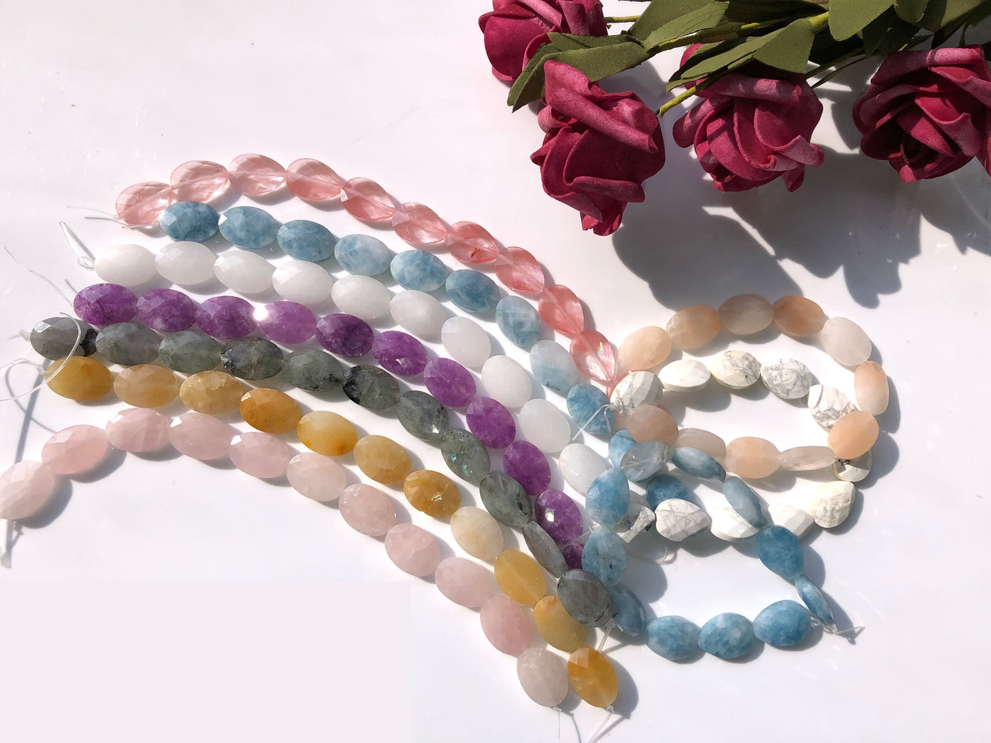 Natural Faceted Turquoises Agates Jades Snakeskin