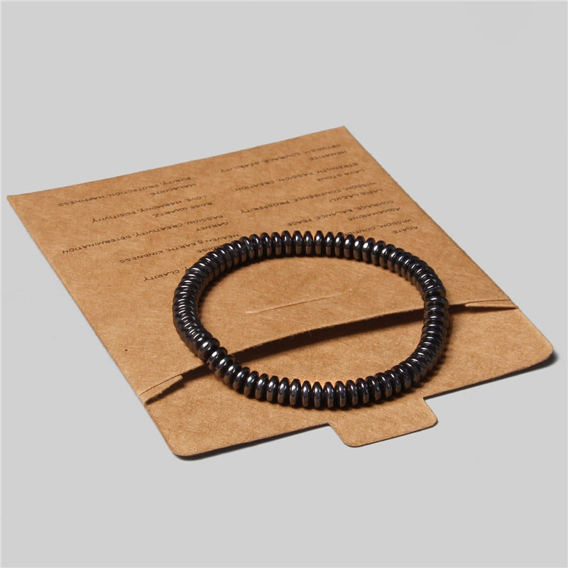 Men Bracelet Natural Hematite Tiger Eye Bead