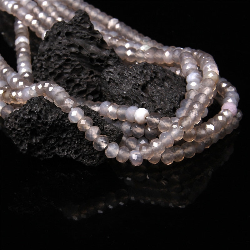 Green Jades Stone Beads Rondelle Flat Loose