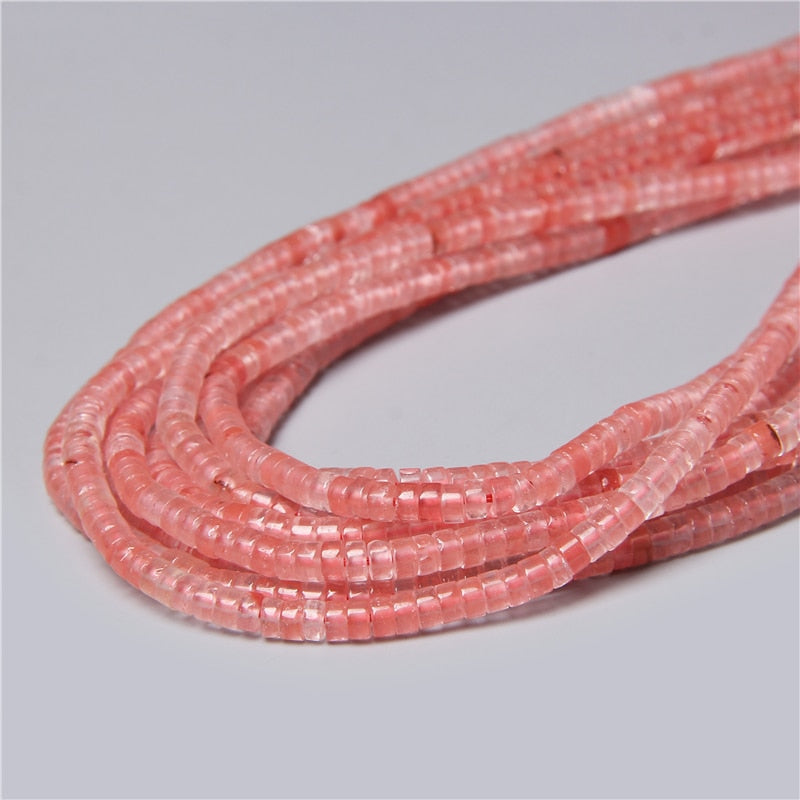 Natural Flat Disc Round Stone Crystal Jades Spacer Beads