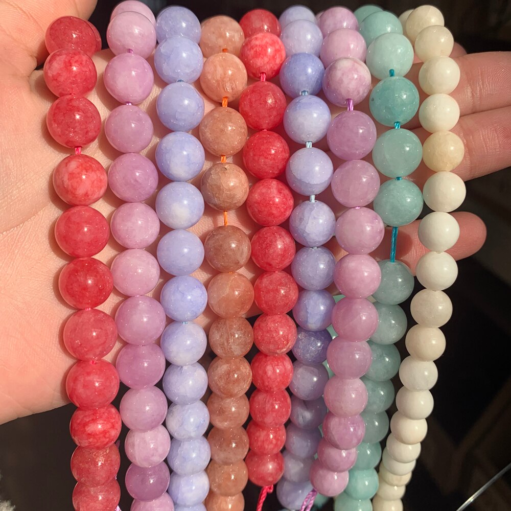 Natural Angelite Jades Stone Beads For Jewelry Making