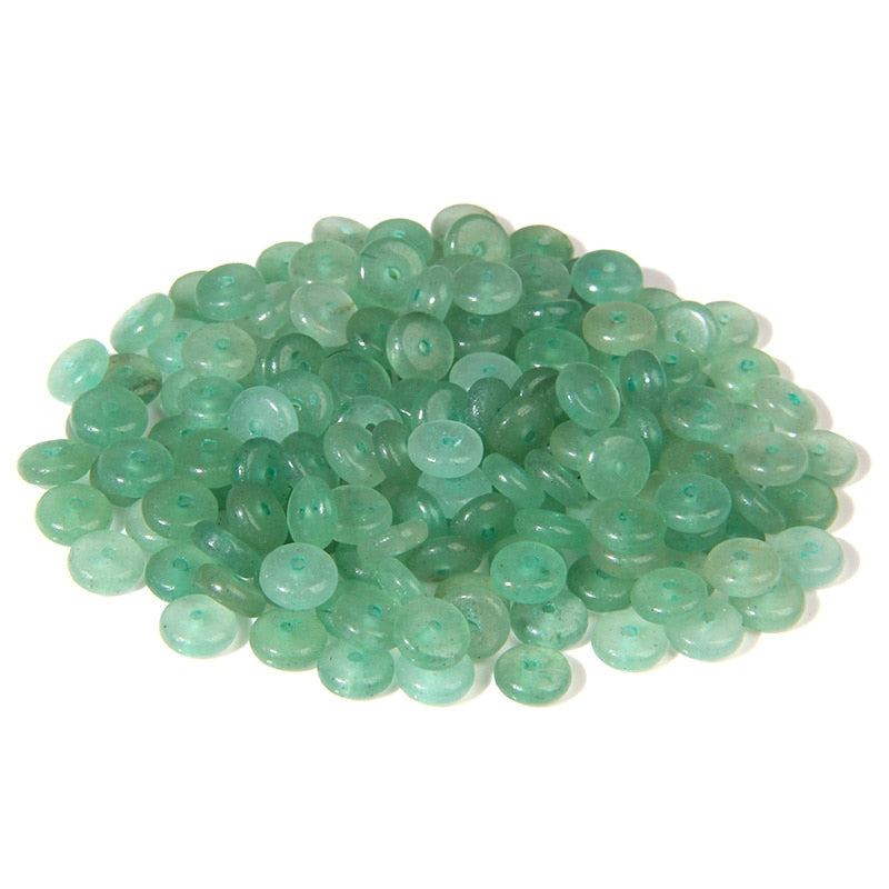 Natural Stone Slice Bead Agates Jades Flat Spacer