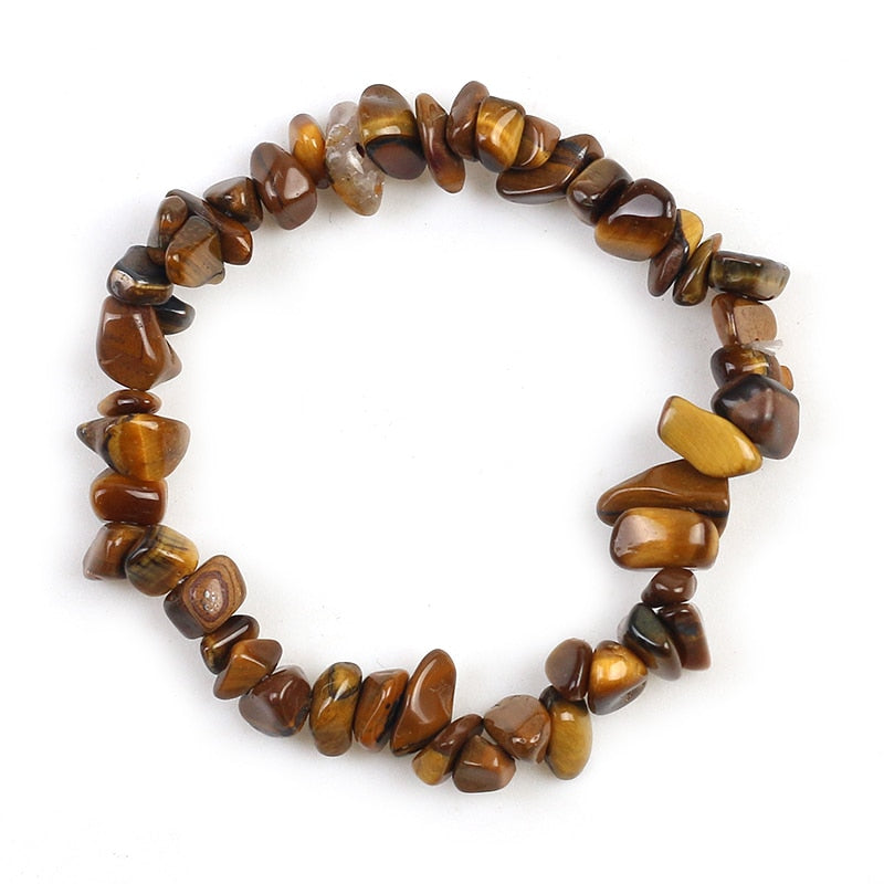 Irregular Natural Gem Stone Bracelet Stretch Chip Beads