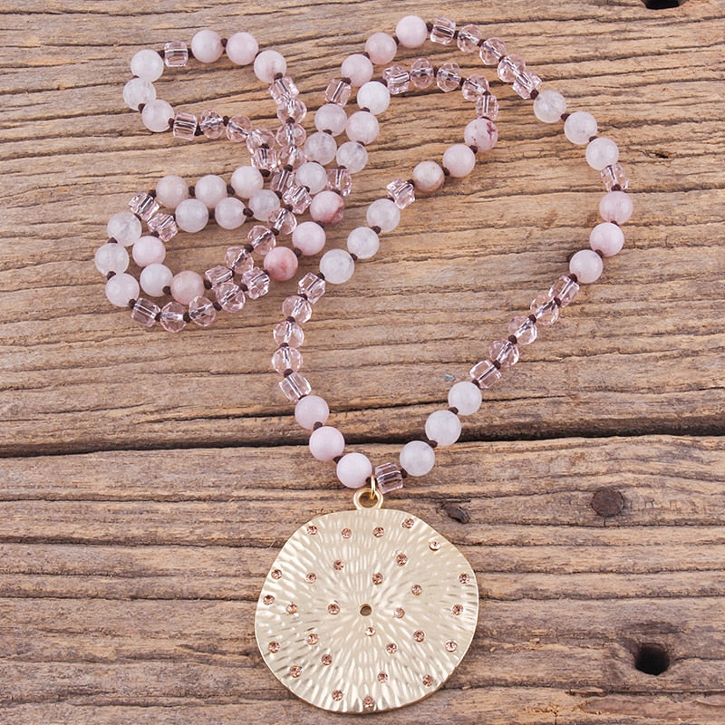 Fashion Bohemian Jewelry Natural Stones With Glass