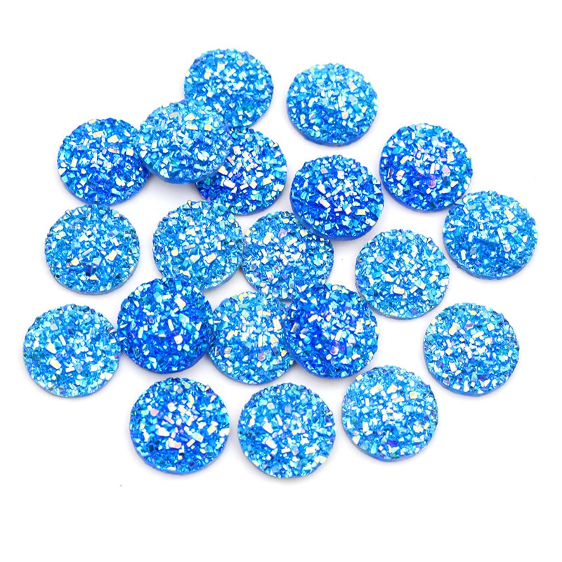 Fashion Mix Colors Natural Stone Convex Flat back