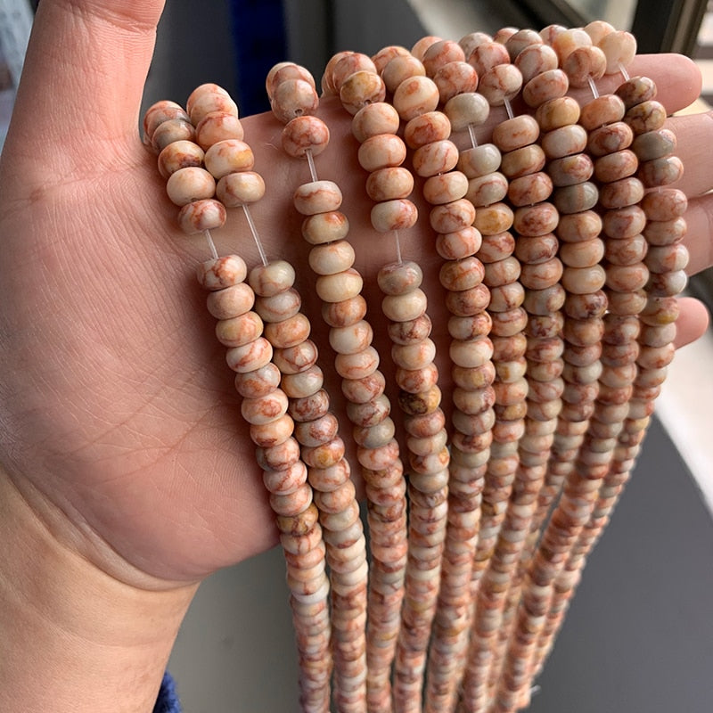 Abacus Beads Rondelle Shape Lapis Jaspers Jades Amazonite