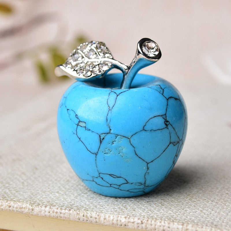 Natural crystal Colorful quartz stone opal apple