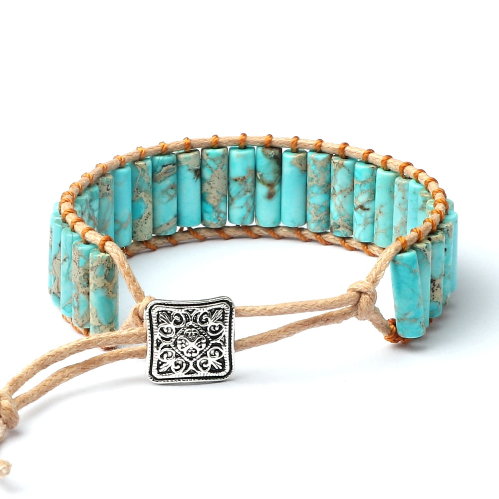 Bohemian Cylinder Emperor Stone Bracelet Vintage