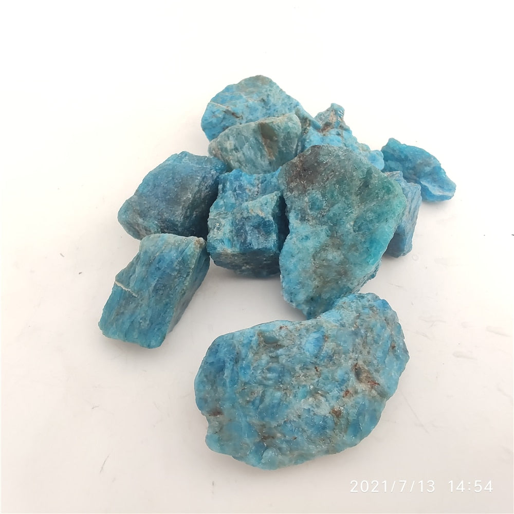Natural Raw Blue Apatite Rough Stones Crystal