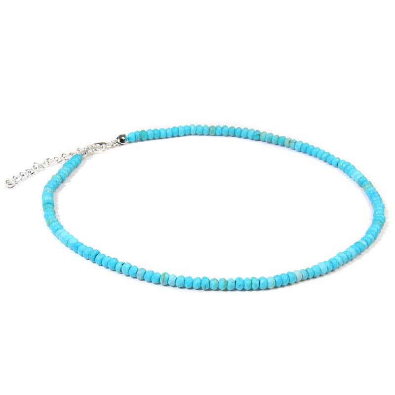 Natural Stone Wheel Beads Necklace Fashion Choker