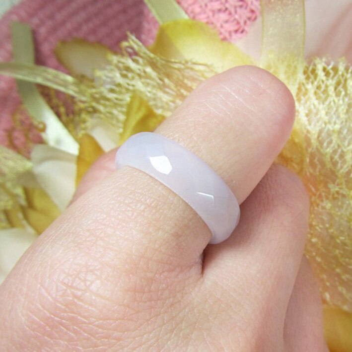 Natural diamond agate ring for men women