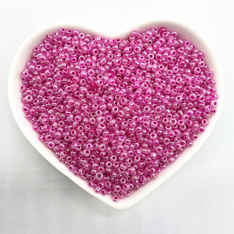 Effect of The Cream Charm Czech Glass Seed Beads