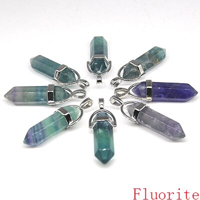 Natural Stone Hexagonal Quartz Pendulum Column Crystal
