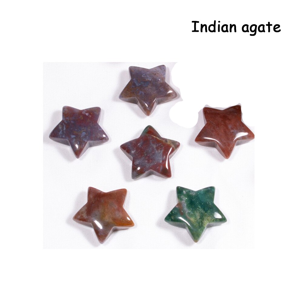 Pentagram Statue Rose Quartz Amethyst Healing Crystal