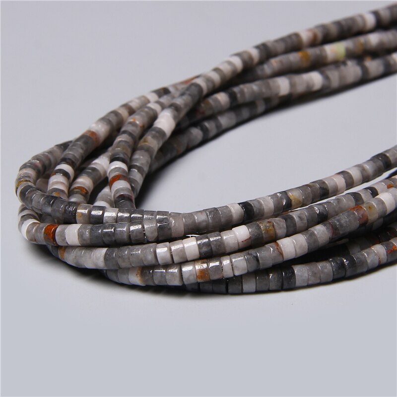 Natural Flat Disc Round Stone Crystal Jades Spacer Beads
