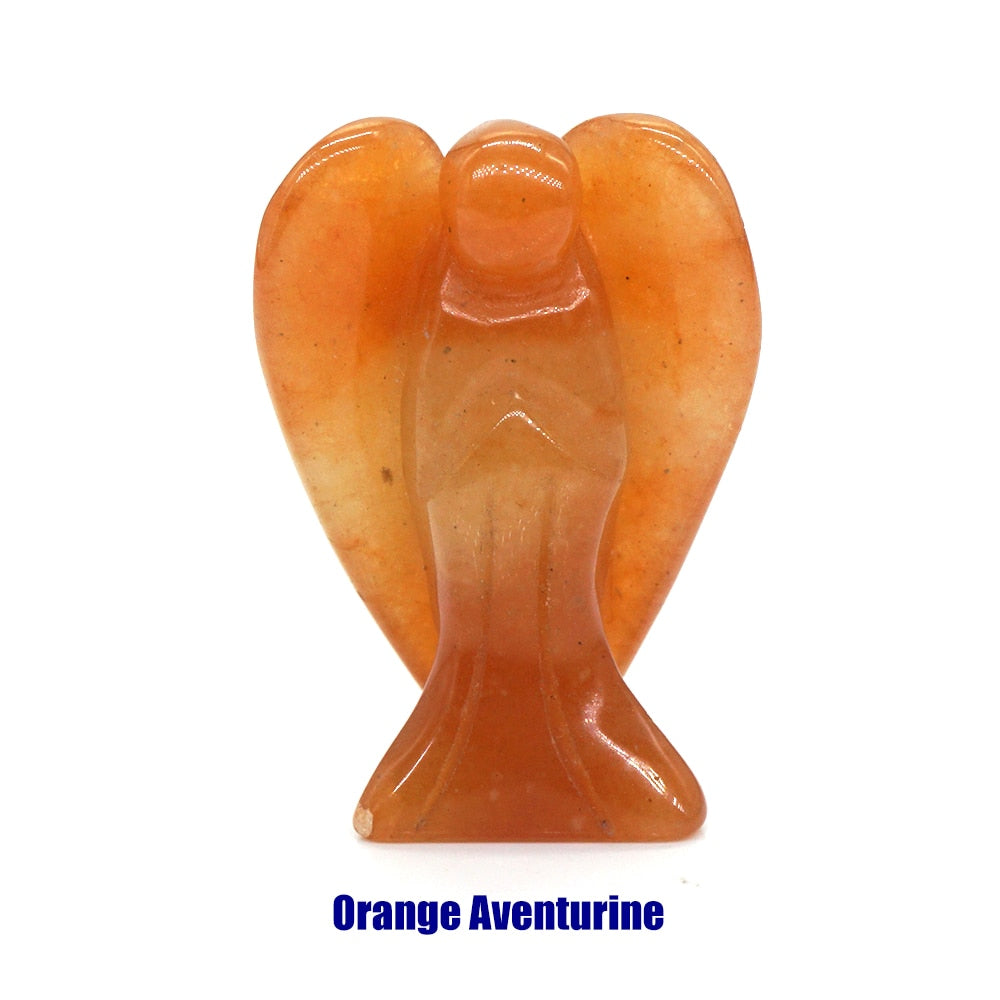 Guardian Angel Figurine Natural Healing Crystal Gem