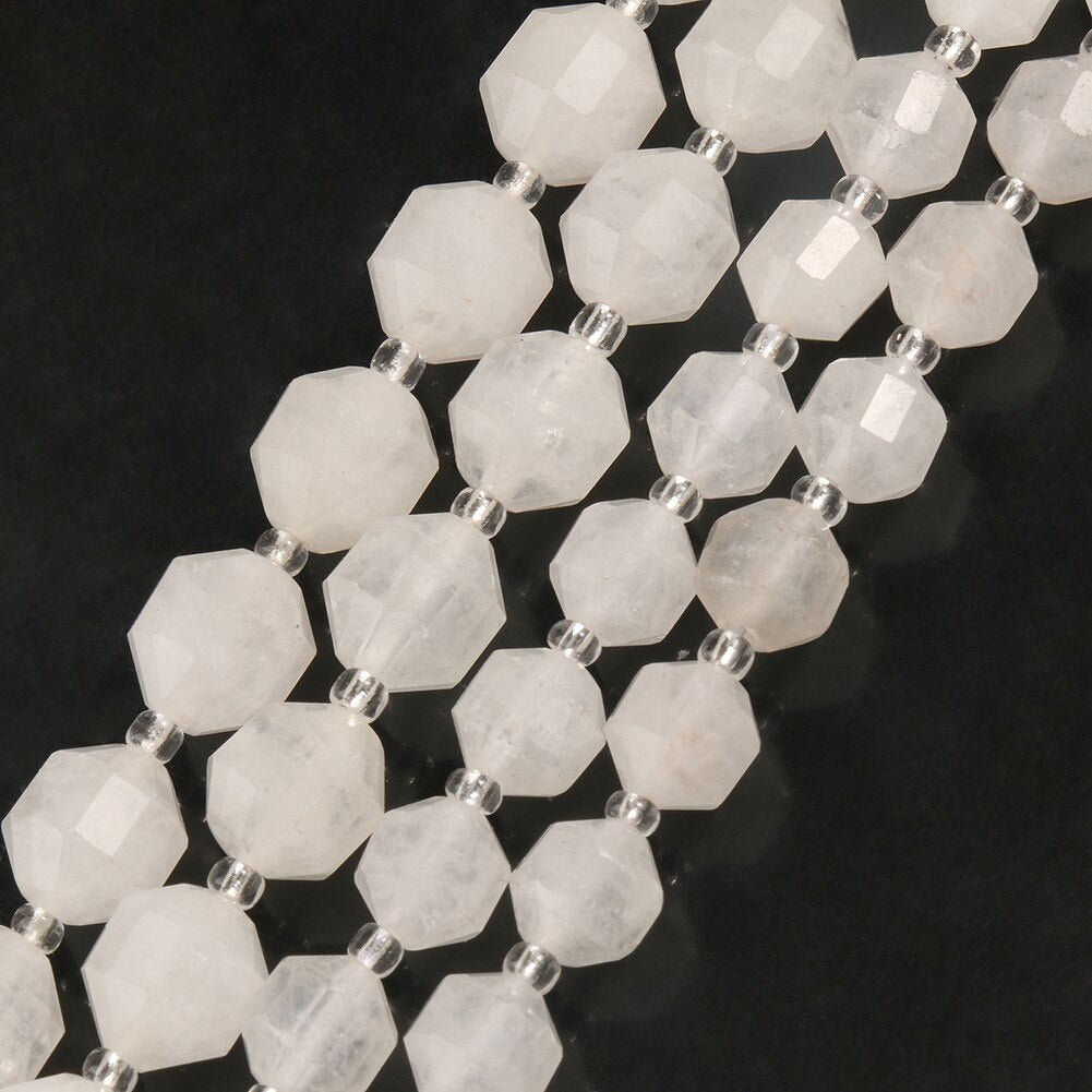 Natural Stone Beads Jades Crystal Faceted Sharp